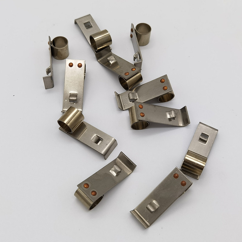 时风电动车碳刷弹簧 圆形碳刷架专用 碳刷弹簧卡片 碳刷簧 银色