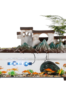 玻璃生财假山喷泉新居流水摆件