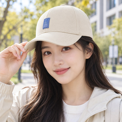 保暖帽子新款米色女春秋冬季棒球帽硬顶遮阳帽太阳帽女鸭舌1008e