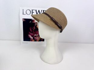 春夏新款草编马术帽男女夏季防晒帽子透气遮阳鸭舌帽百搭小皮带款