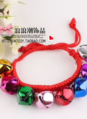 红绳幼儿园跳舞铃铛学生表演手环