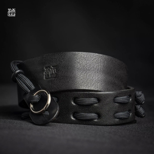 伞绳x植鞣皮革CURA黄铜圈环 Wotancraft 沃坦 相机背带 125cm 100