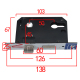 木门换锁体卧室门锁体138外片 旧门换锁室内门大50锁体老式