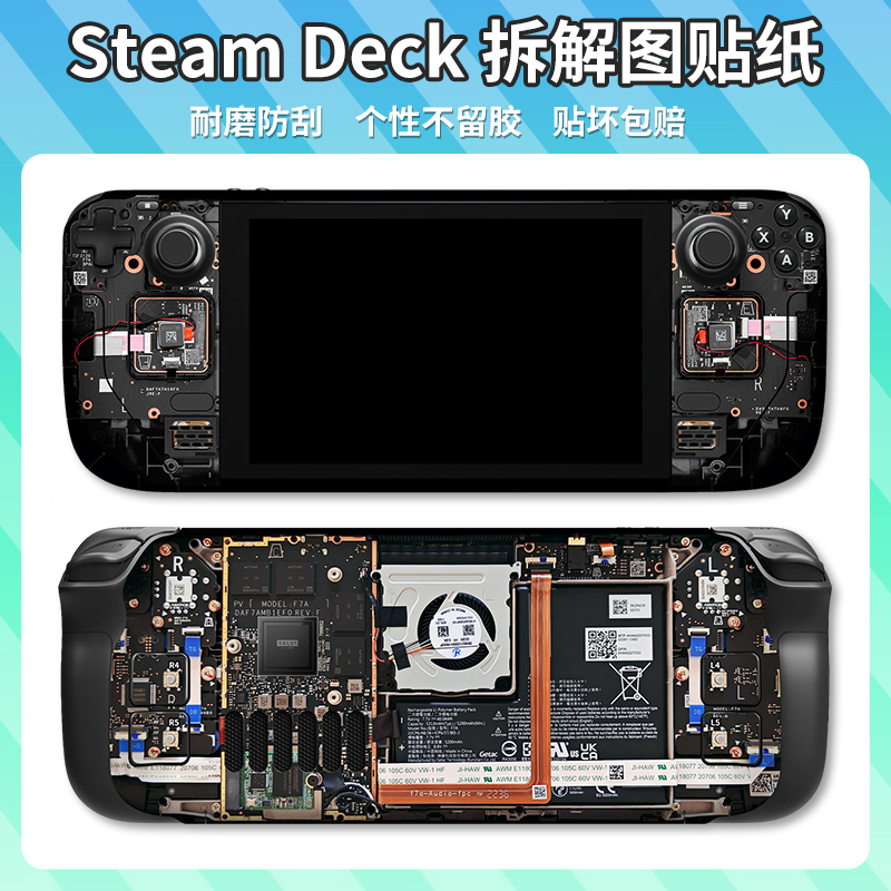 适用steam deck贴纸oled主机保护贴膜彩贴痛贴手柄摇杆帽游戏机