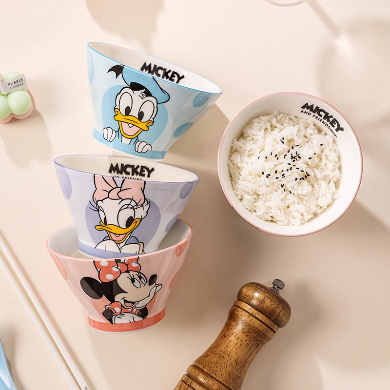 言则迪士尼米奇唐老鸭陶瓷碗