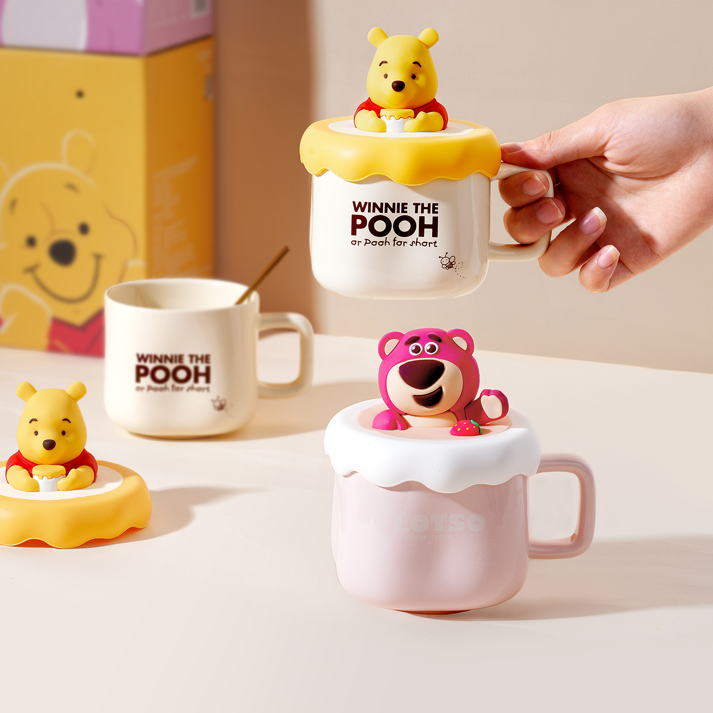 草莓熊伴手礼陶瓷杯带盖