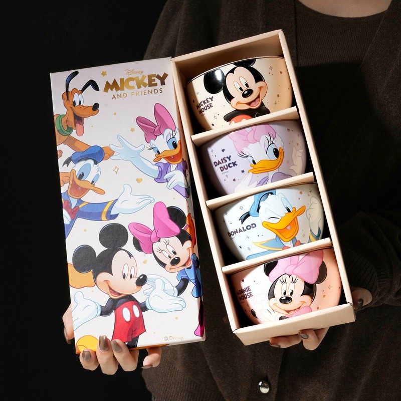 迪士尼米奇饭碗漂亮情侣个人专用陶瓷餐具家用2026年礼盒年会礼品,餐饮具,碗,淘宝优惠券,粉丝福利购,淘宝优惠卷