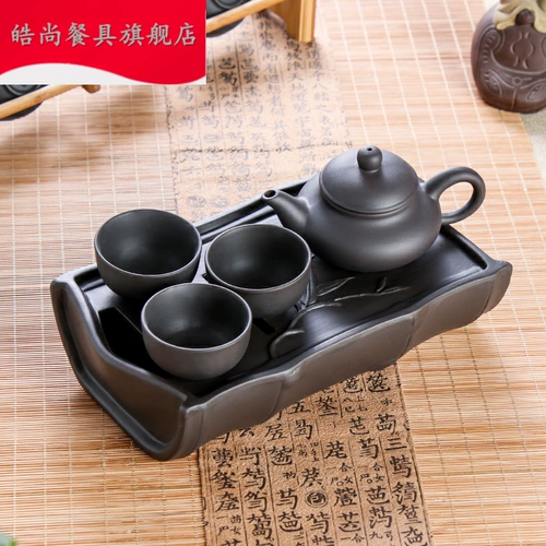 Yixing Zisha Pot Bamboo Bamboo Teaboar Teaboare Teaboard Boat Zhu Mud Teapot Ceramic Water Reserve кунг -фу чай набор сухой пузырь