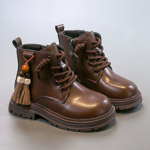 女童马丁靴2025新款春秋款儿童靴子秋季女孩短靴宝宝中大童鞋子潮