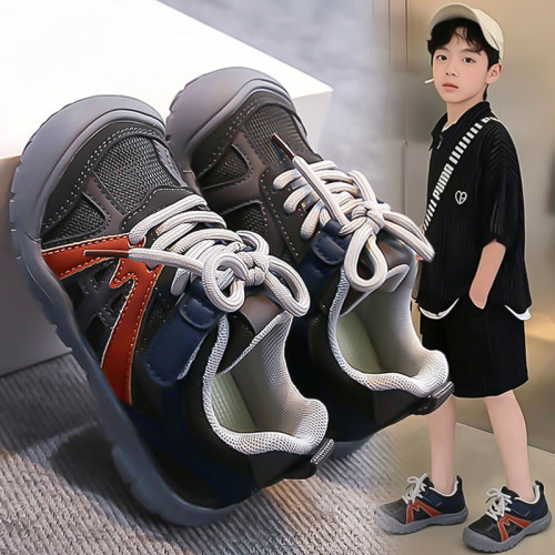 卡卡布男童鞋子秋季2026新款软底儿童德训鞋男孩大童休闲运动板鞋