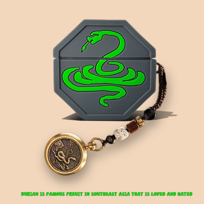 适用于airpods4保护套airpodspro苹果耳机保护壳3硅胶aipods二代airpod蓝牙耳机套盒ipod四三代pro3生肖蛇符