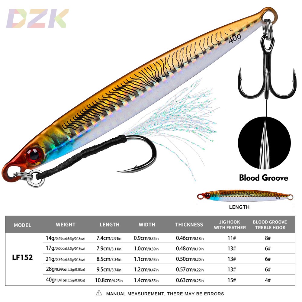 路亚铁板3D快抽海钓路亚饵 带钩船钓飘落鲅鱼钩 远投速沉铁板铅b7