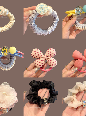 简约高弹耐用皮筋发绳扎丸子头马尾发饰品合集可爱网红发绳女发饰