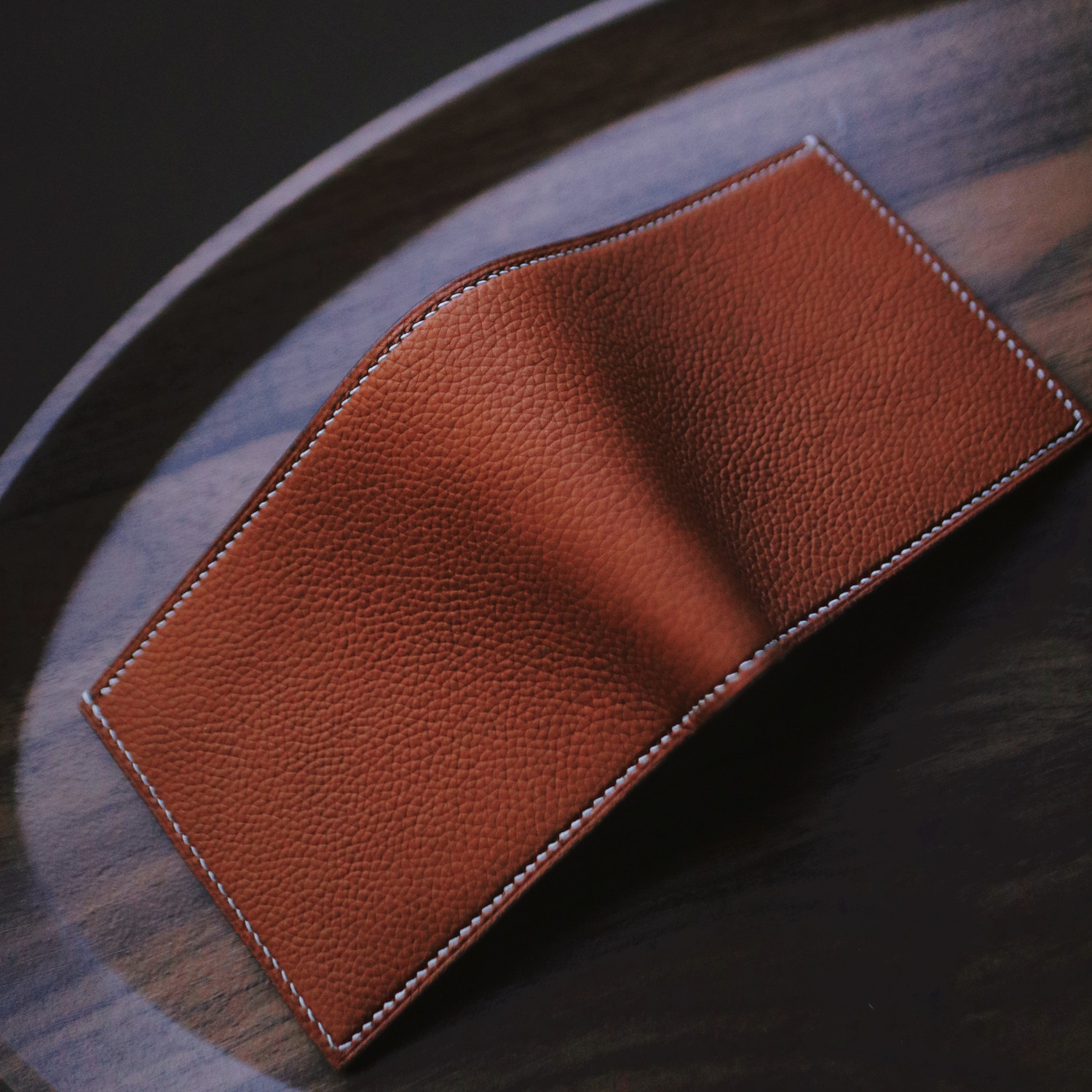 HIBBERS手工制作法国HAAS生产Faubourg福宝马鞍皮短款钱包