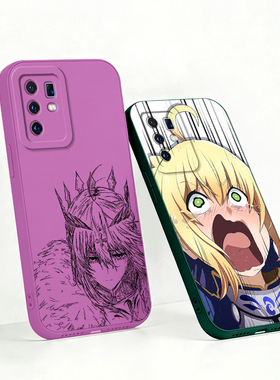 saber适用vivo X30 Pro套Fate高清X30/X27 Pro X23幻彩版线稿X21A/X21i/X21s草紫暗夜绿色手机壳来图定制透明