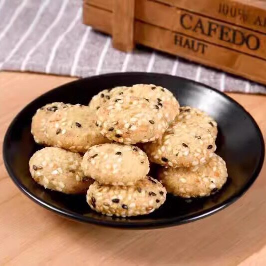 零食小吃饼干椒盐麻饼重庆特产荣昌安陶刘麻饼手工原味包邮450克