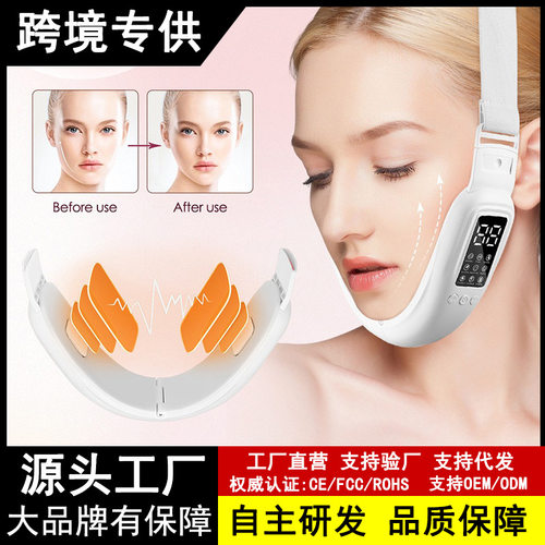 110v台湾跨境恒温热敷彩光V脸仪 EMS微电流V脸仪提拉紧致按摩面部