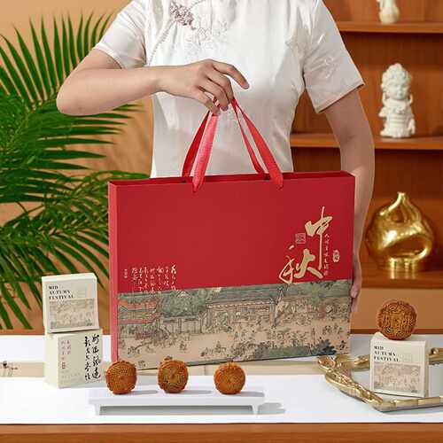 月饼礼盒包装盒2026中秋节礼品盒手提高档6/8粒装蛋黄酥盒空