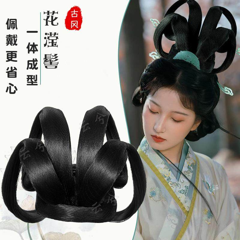 古装汉服后脑勺发环全发丝
