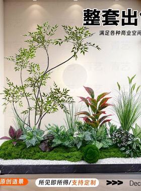 绿植造景组合阳台室内景观橱窗装饰植物景观庭院门市楼梯门店
