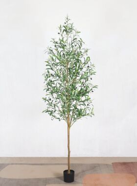 北欧大型仿真植物ins网红橄榄树绿植室内窗台假树落地假盆栽摆件
