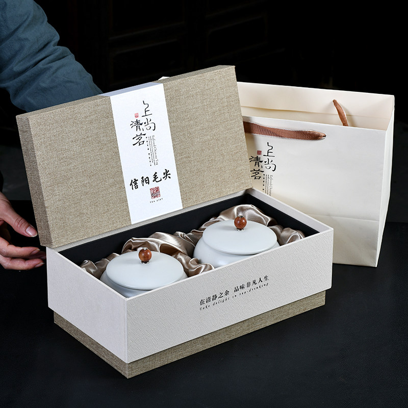 均能手造 新款春茶绿茶信阳毛尖/高档白茶 黄山毛峰包装盒空礼盒
