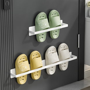 入户门后磁吸拖鞋架门口收纳鞋架神器防盗门门上挂架吸铁石置物架