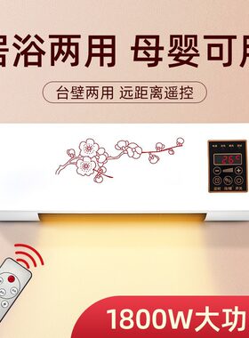 新品壁挂跨境暖风机浴室冷暖两用家用卧室壁挂式电暖器壁挂取暖器