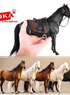 JXK官方温血马模型 1/12德国汉诺威 坐骑骏马模型手办家居摆件