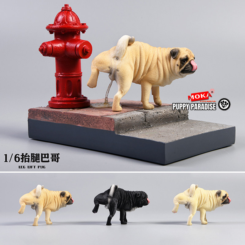 【jxk】官方正品 抬腿 撒尿巴哥 模型 沙雕狗手办治愈系搞怪摆件