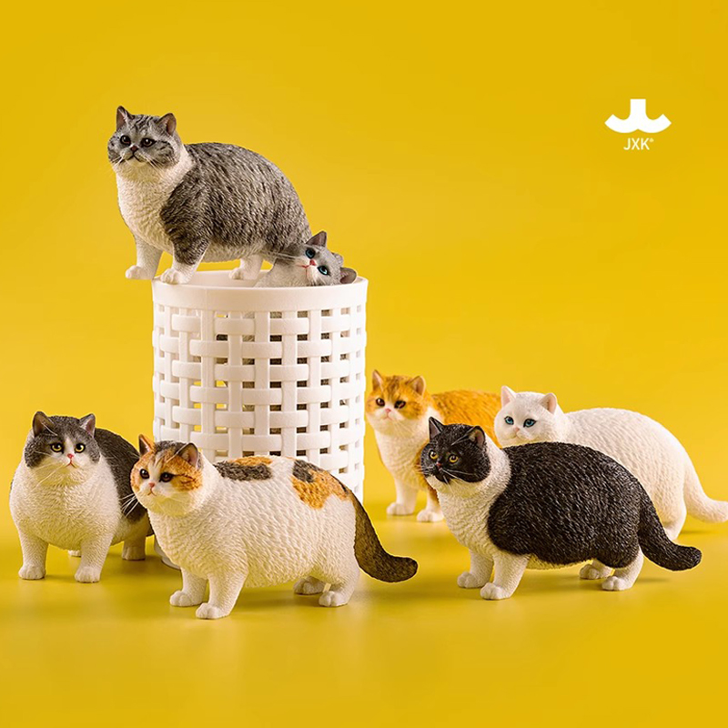 JXK官方肥猫模型摆件英国短毛猫
