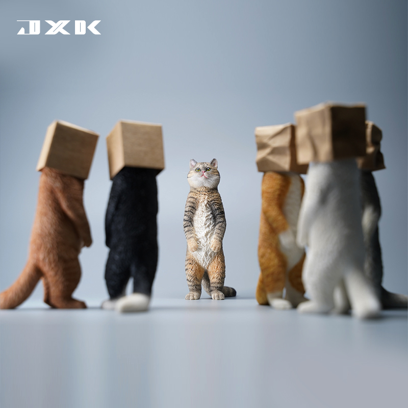 现货 JXK1/6 罚站猫英短模型 创意站立黑暗骑士猫咪潮玩手办摆件 模玩/动漫/周边/娃圈三坑/桌游 手办/手办景品 原图主图