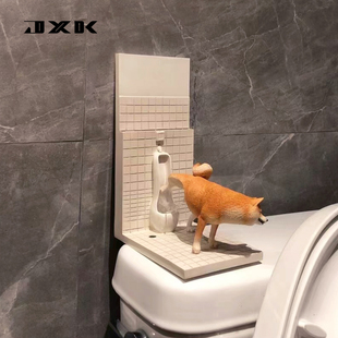 JXK&mmmtoys 小红薯同款柴犬撒尿不孤单拉屎自由手办小狗模型玩具