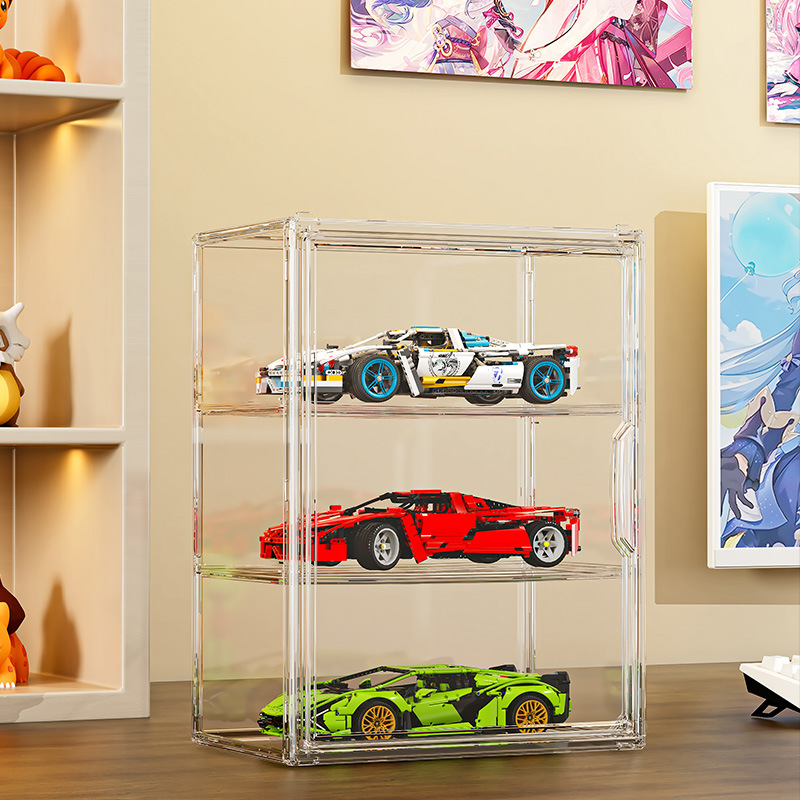 盲盒收纳展示架壁挂式泡泡玛特展示盒陈列挂墙上置物架透明手办柜