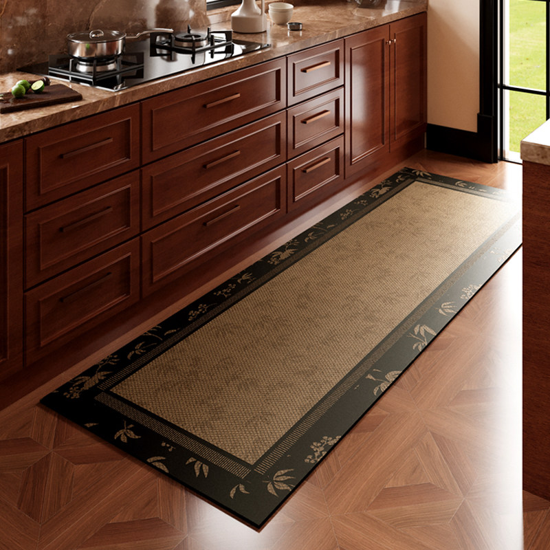 厨房地垫防滑防油可擦免洗地毯专用防水脚垫吸水垫子复古pvc新款,居家布艺,厨房地垫,淘宝优惠券,粉丝福利购,淘宝优惠卷