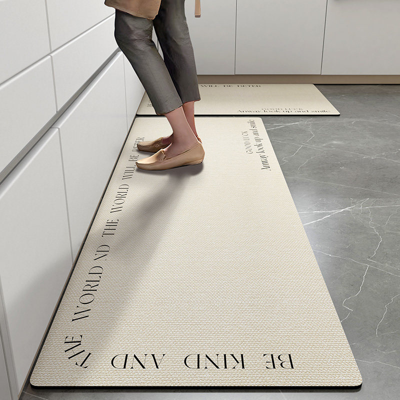 奶油风厨房垫吸水地垫防油防滑脚垫简约专用防脏地毯l长条pvc免洗,居家布艺,厨房地垫,淘宝优惠券,粉丝福利购,淘宝优惠卷