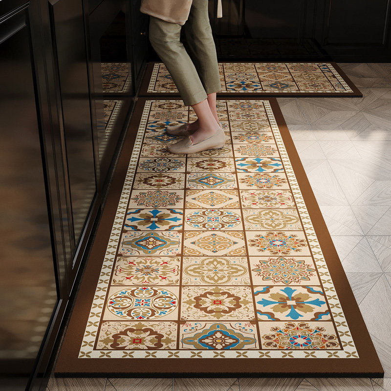 新款免洗可擦厨房地垫防滑防油耐脏吸水垫子专用脚垫防水地毯高级,居家布艺,厨房地垫,淘宝优惠券,粉丝福利购,淘宝优惠卷