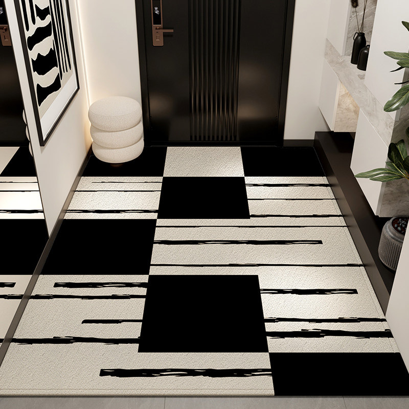 高级入户门地垫门口地毯黑白门垫家用脚垫可裁剪免洗防滑进门新款,居家布艺,入户地垫,淘宝优惠券,粉丝福利购,淘宝优惠卷