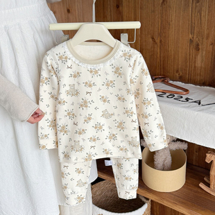 儿童舒绒棉套装男女童加厚秋衣秋裤宝宝睡衣打底保暖内衣家居服冬
