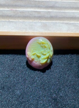 天然盐源玛瑙精工牡丹花吊坠