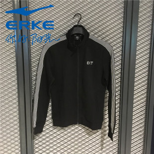 运动上衣夹克立领透气条纹开衫 修身 卫衣 外套2019秋季 鸿星尔克女装