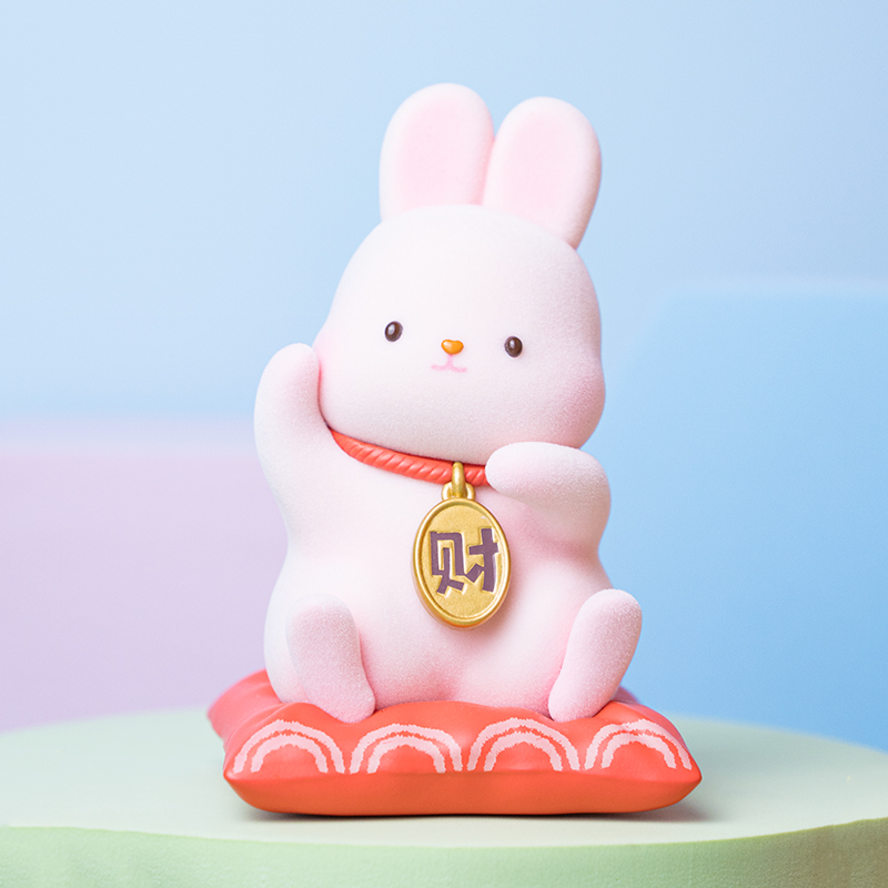 可爱招财兔子桌面摆件创意礼物