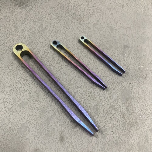 无极户外迷你便携小巧工具钛合金镊子tc21小眉毛镊子胡须数控夹子
