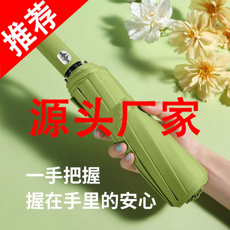 女生高颜值雨伞自动大号森系折叠伞韩版女双人防晒晴雨两用太阳伞