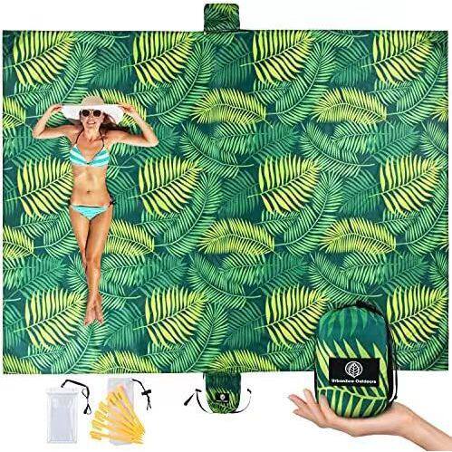 Large Picnic Outdoor Blanket 80''x80'' Waterproof Picnic Mat