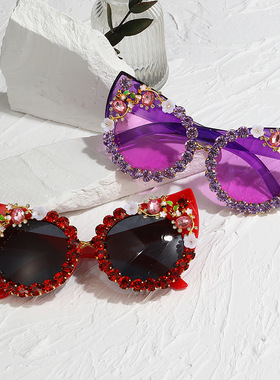 Sunglasses for Women Cat Eye bling rhinestone Sun Glasses