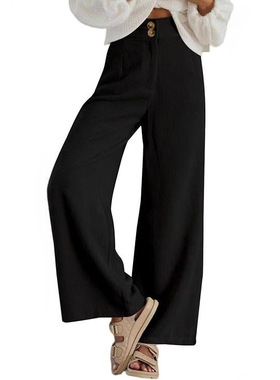 Women Wide Leg Pants  High Waisted Corduroy Pants 灯芯绒裤女