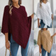 Knit Knitted Poncho Women Sweater Lightweight Shawl Wraps