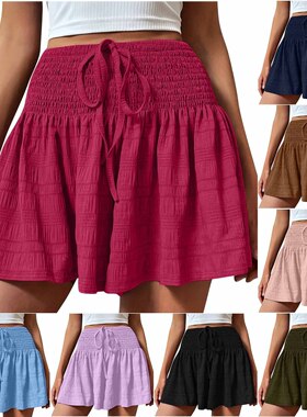Women Athletic Shorts Running Butterfly Shorts休闲纯色短裤女