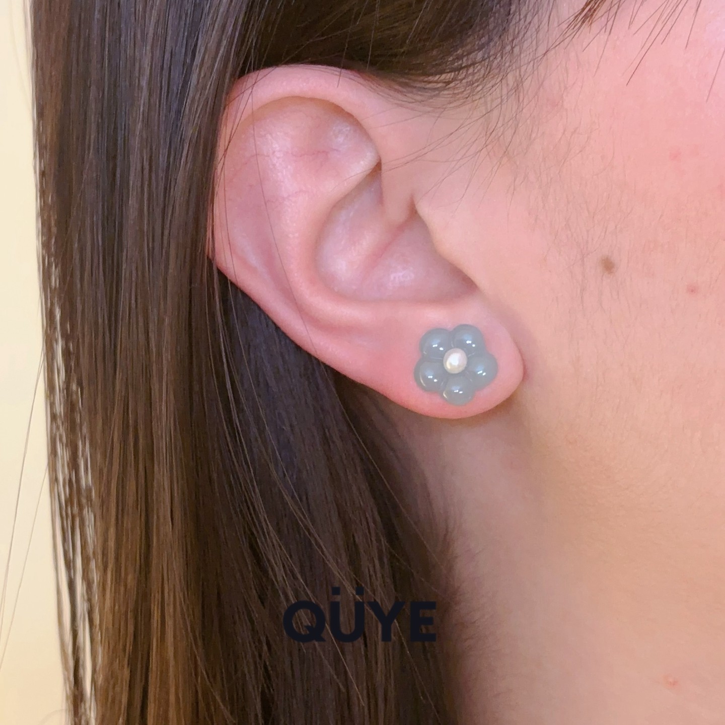 天然绿色翡翠天然珍珠花朵耳钉S925银耳饰,珠宝/钻石/翡翠,耳饰,淘宝优惠券,粉丝福利购,淘宝优惠卷